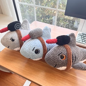 Patrón de ganchillo de tiburón con rayo láser (descarga digital en PDF) Patrón de peluche amigurumi imagen 10