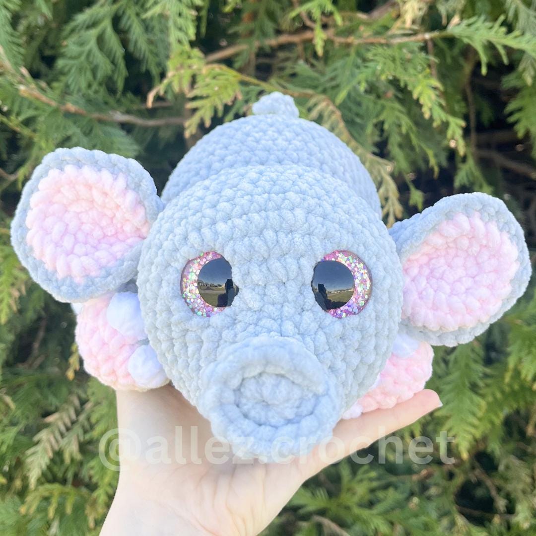 Splooting Elephant LOW-SEW Crochet Pattern: PDF Digital Download - Etsy