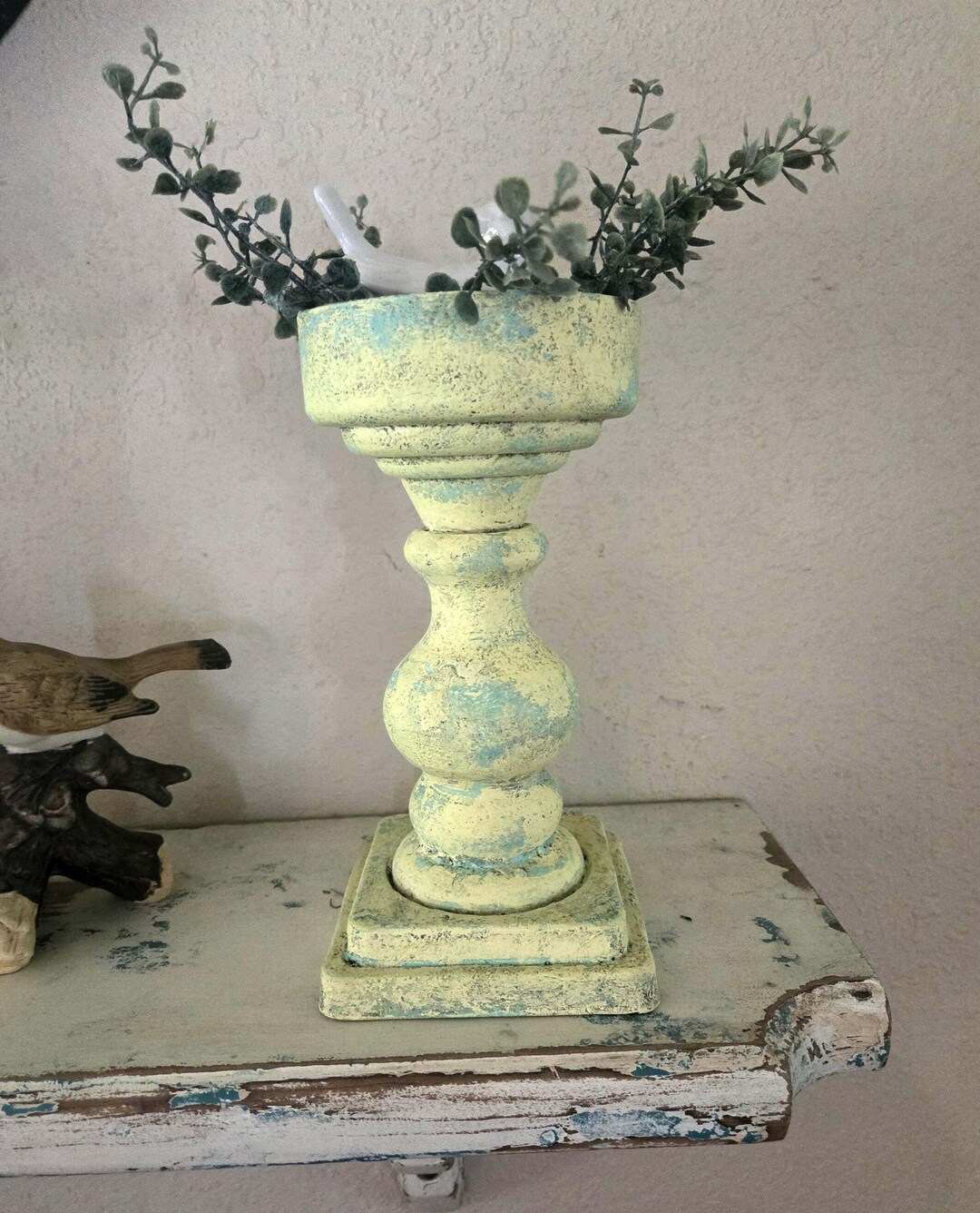 Painted Glass Candle Holder/riser Decor - Etsy