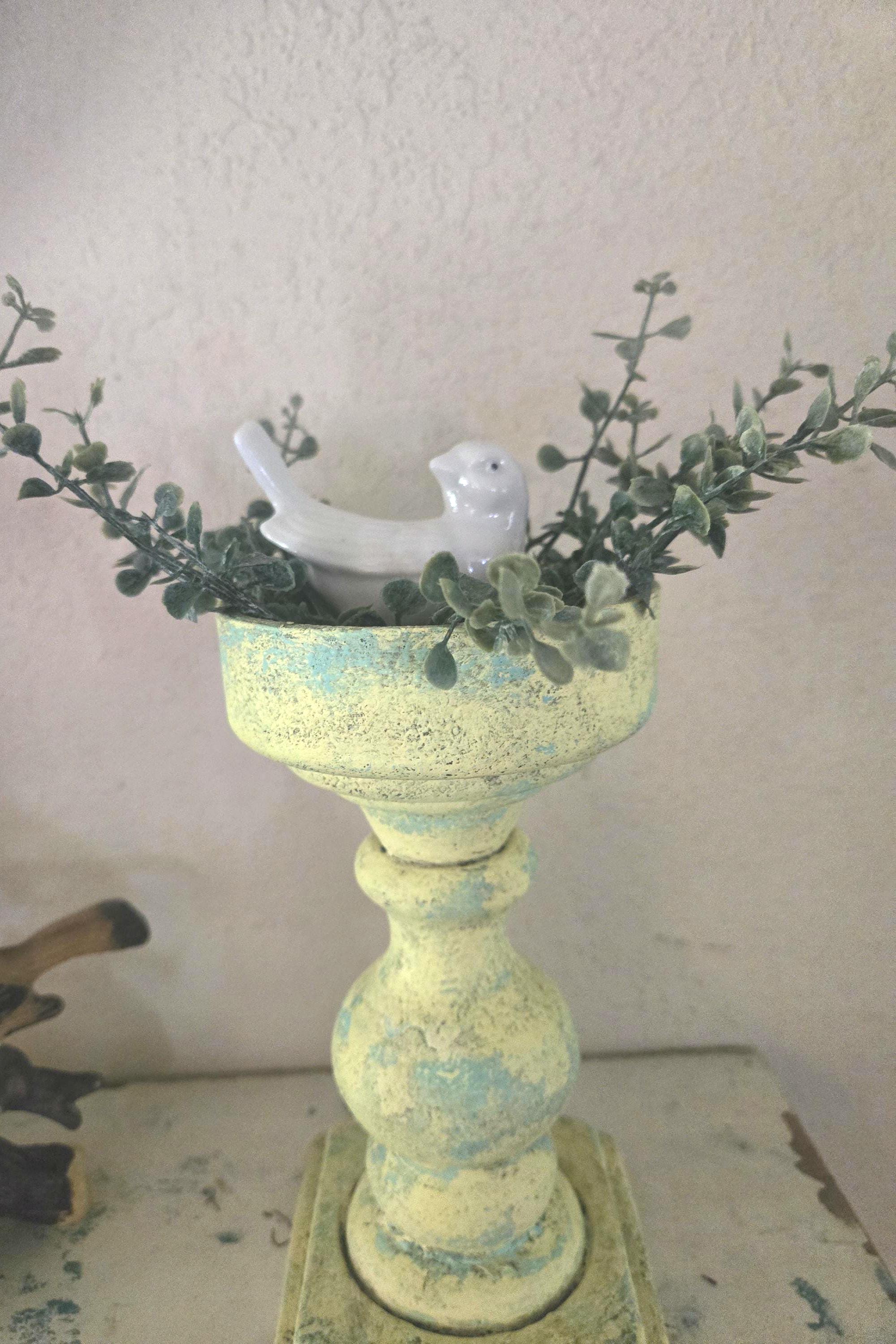 Painted Glass Candle Holder/riser Decor - Etsy