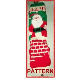 Kris Kringle Down The Chimney Stocking Knitting Pattern