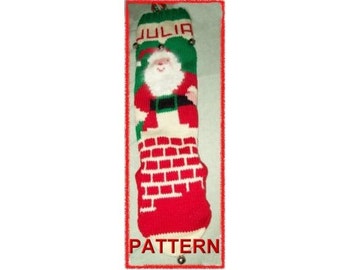 Kris Kringle Down The Chimney Stocking Knitting Pattern