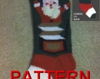 Santa In The Box Christmas Stocking Knitting Pattern