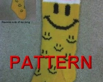 Have A Nice Day Christmas Stocking Knitting Pattern