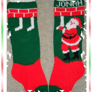 Hand Knit Santa Hanging Stockings Christmas Stocking -SPECIAL ORDER FOR 2026 -