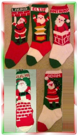 FIVE PACK Of Savings...5 Classic Santa Stocking Patterns