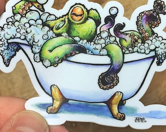 Rub A Dub Dub! Durable, vinyl stickers