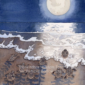 Eight of Water, A4 print, Witches Wisdom Tarot, 8 of cups