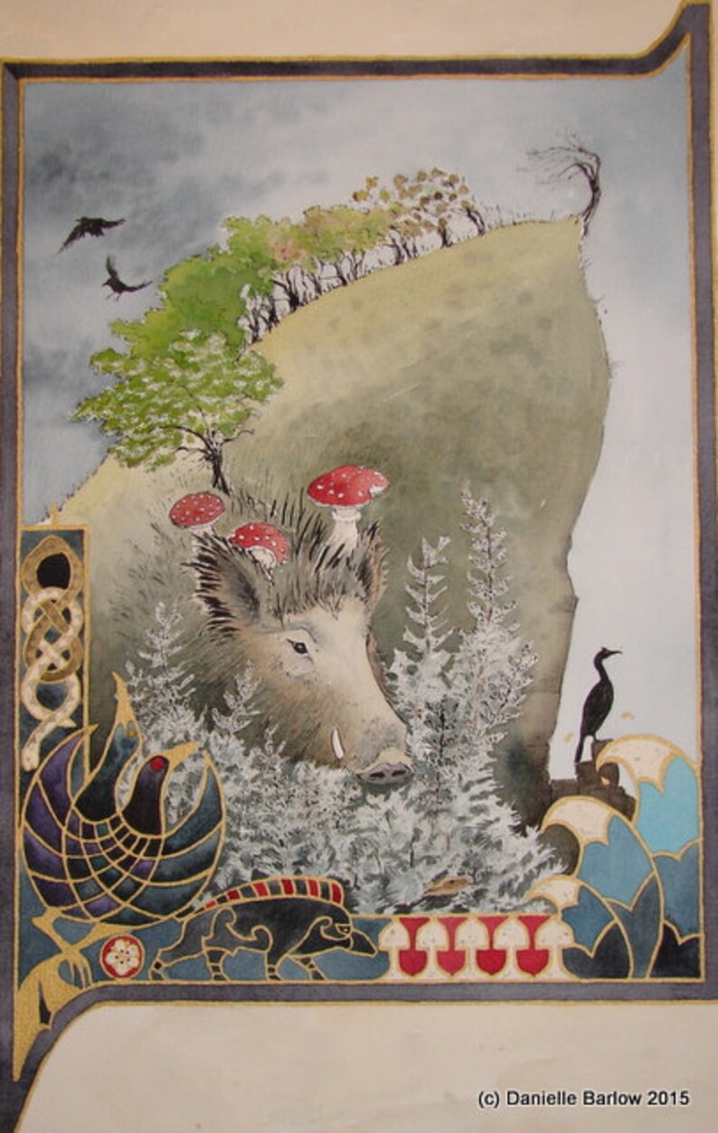 Giclee Limited Edition Print Edge of the Wildwood by Danielle Etsy UK