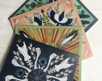 Set of 4 notebooks, Witch Ways pack, 100% recycled paper