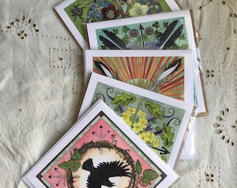 Set of 5 blank cards Spell Wheel set