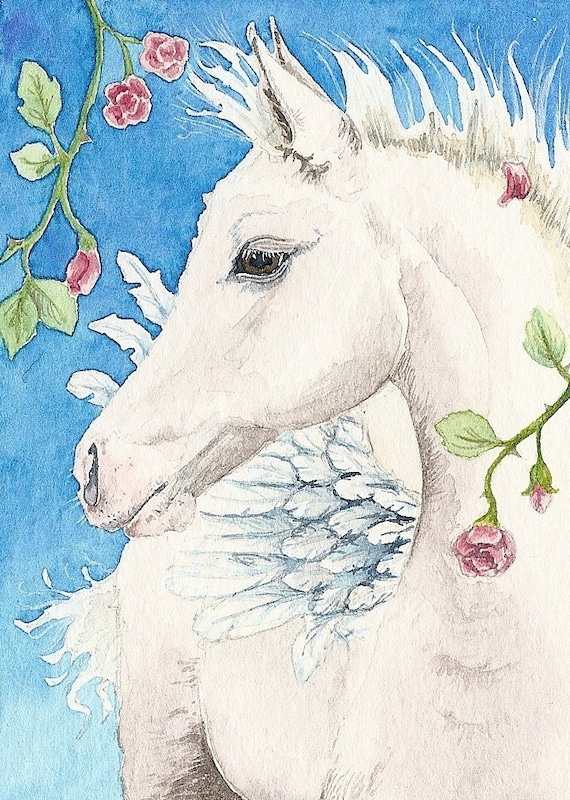 Dans le jardin de Rose 6 x 8 imprimer par Danielle Barlow | Etsy