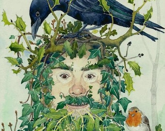 Green Man  fine art print by Danielle Barlow