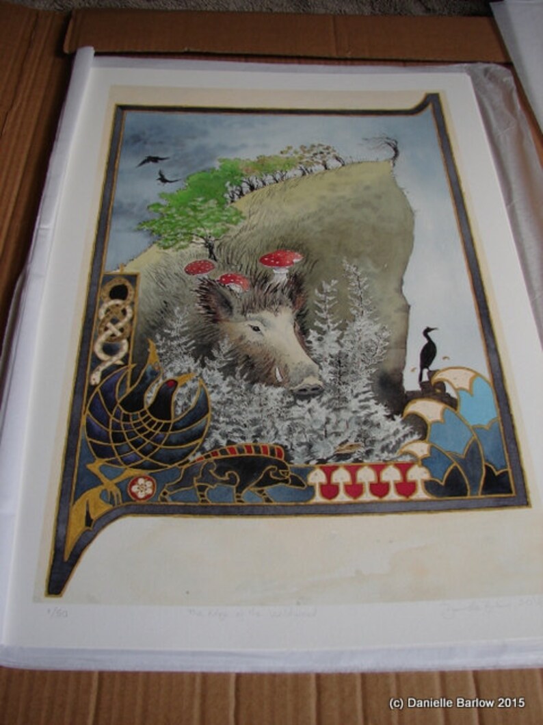 Giclee Limited Edition Print Edge of the Wildwood by Danielle Etsy UK