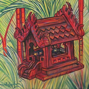 Spirit House 20 x 24 inch Original Oil Painting by Elizabeth Graf Art Painting, Art & Collectibles image 5