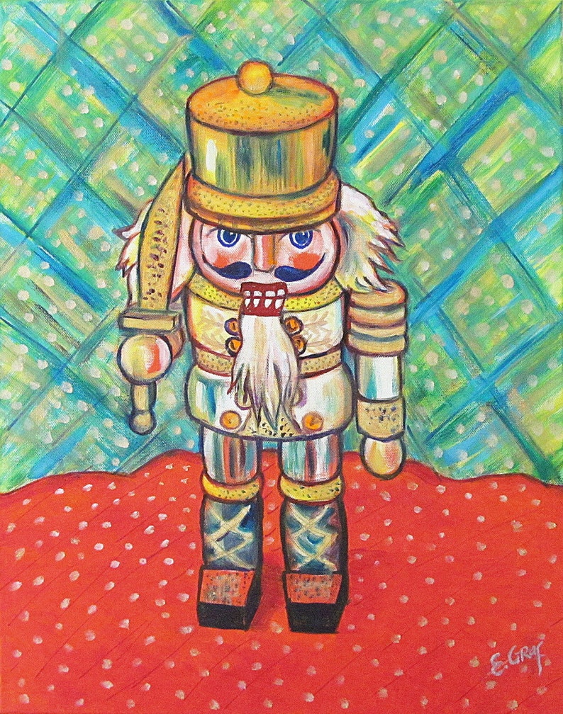 Golden Nutcracker 16 X 20 Inch Original Oil Painting by Etsy