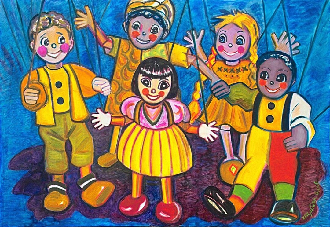 Dance of the 24 X 36 Original Oil Painting FREE SHIPPING