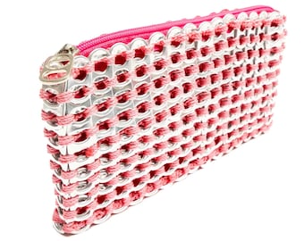 Pink Soda Tab Clutch: Upcycled Pop Top Makeup Bag