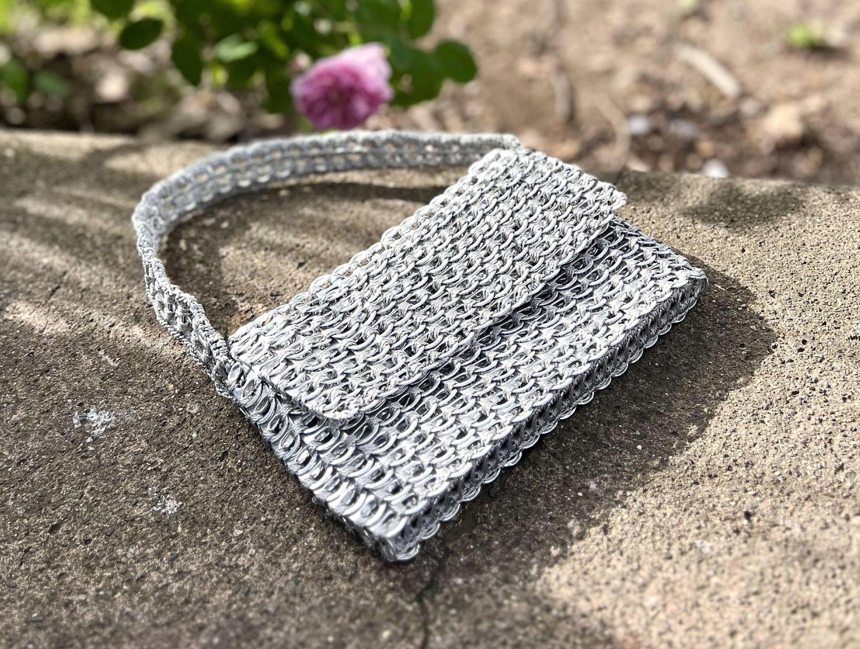 Y2K Bag Made From Soda Tabs | Silver FRANCISCA Shoulder Purse With