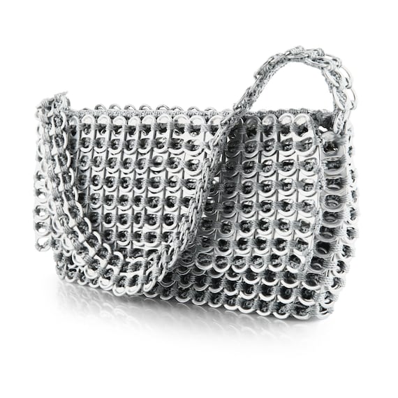 Silver Metal Purse | Paco Rabanne-inspired Chainmail Bag