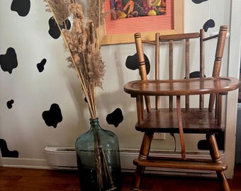 Rare Vintage Wooden Scandinavian High Chair for kids