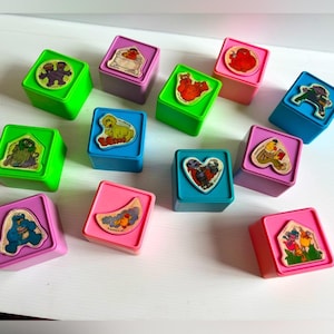 Vintage 1988 Playskool Sesame Street Puzzle Block