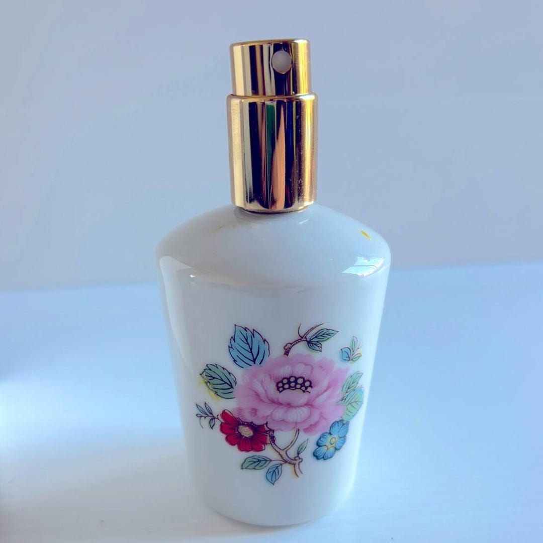Limoge Perfume Bottle Floral Handpainted by Emma Seitz