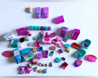 Lote de figuras y accesorios de juguetes Shopkins Moose