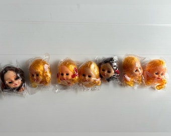 Vintage Doll Head Craft Supply for Retro Art Projects
