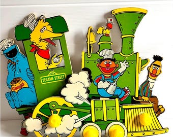 Sesame Street Wall Hooks Plaque Art Vintage