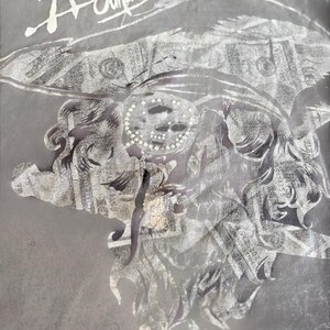 Avirex Outlaws Skull Tee Distressed Y2K Grunge Graphic T-shirt L bild 3