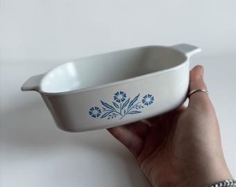 Corning Ware A-1-B Casserole for Small Meals; Blue Cornflower Dish