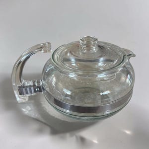 Cafetera Pyrex Flameware vintage de 6 tazas con tapa de repuesto (EE. UU.)