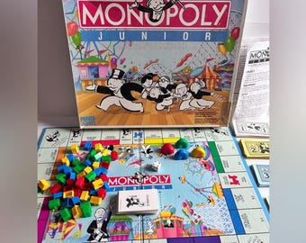 1990 Monopoly Junior Board Game Complete Parker Brothers