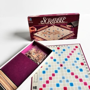 Jogo Scrabble Vintage Completo Francês MB Milton Bradley