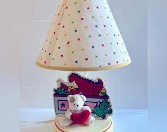 Vintage Rare 80's Disney Plush Baby Nursery Lamp & Shade