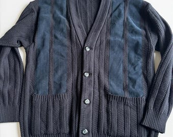 Vintage Lepoutre France Alcantara vest/trui voor heren, maat M