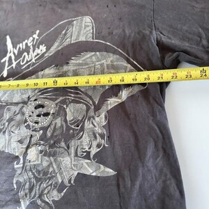 Avirex Outlaws Skull Tee Distressed Y2K Grunge Graphic T-shirt L bild 6