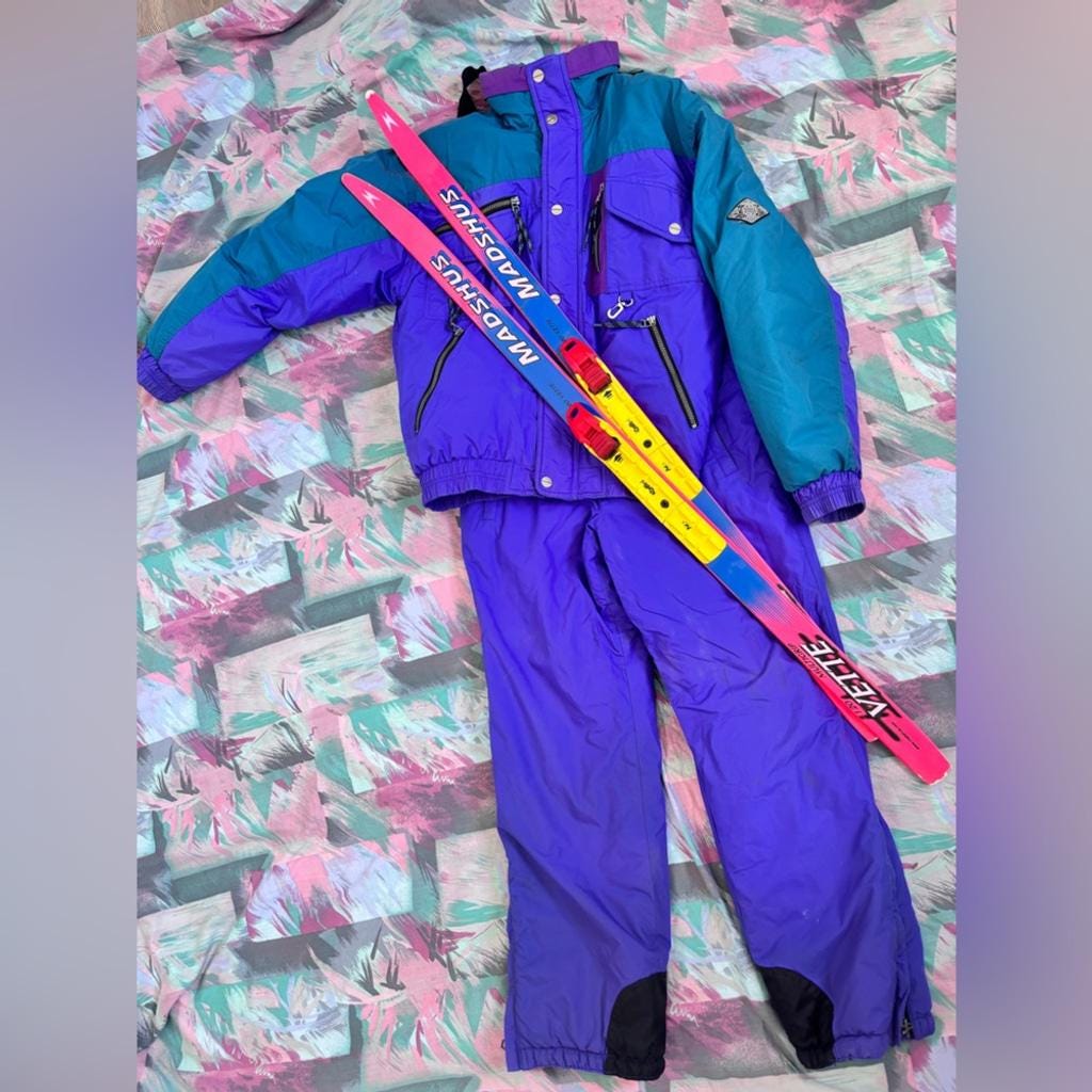 古着 90s ビンテージ スキースノボーウェア レトロ M 紫 ビブパンツ 古着 90s ビンテージ スキースノボーウェア レトロ M 紫 ビブパンツ