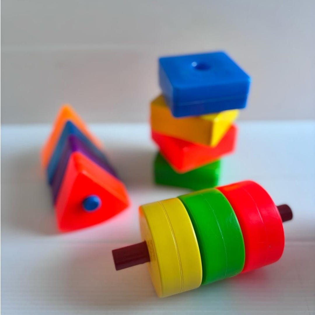 Vintage Fisher-price 80s Stacking Shape Toy Mixed Lot - Etsy