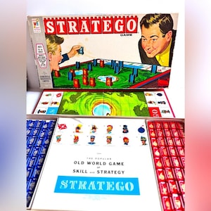 Vintage Stratego Board Game Somerville 1960s Old World Skill and Strategy