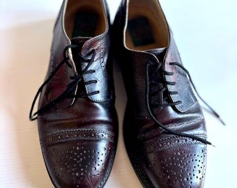 Harris mörkbruna snörskor i läder, tillverkade i Italien, handgjorda oxfordskor