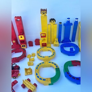 Vintage LEGO Duplo Lot | Vehicles, Faces, Tracks, Buildings & Accessories