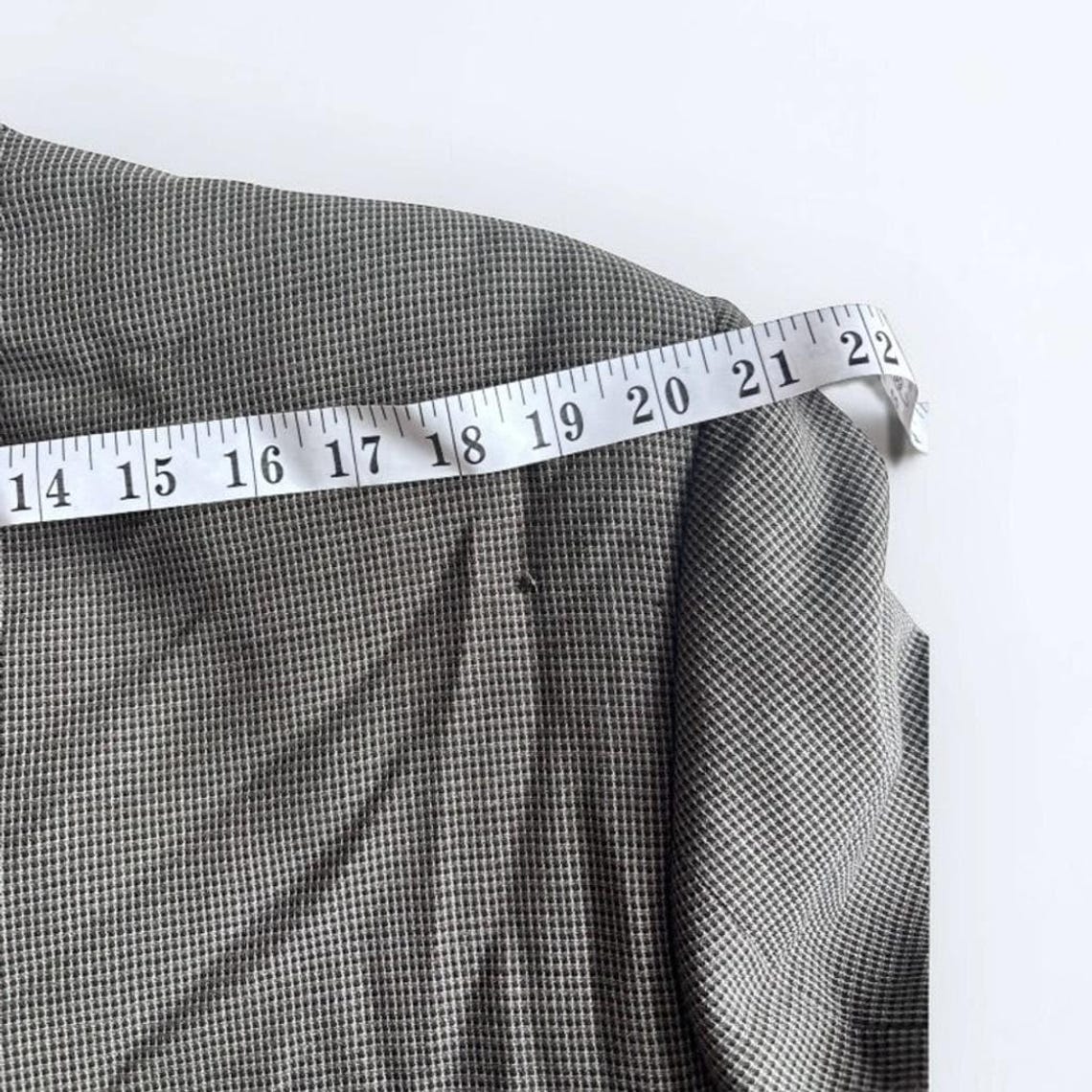 Vintage Men's Houndstooth Blazer Jacket Made in Canada, Gray Micro-Pattern | Tailored Sport Coat, photo 3 sur 5