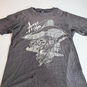 Avirex Outlaws Skull Tee Distressed Y2K Grunge Graphic T-shirt L bild 1