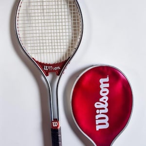 Vintage Wilson Tennis Racket Decor Jimmy Connors Rally w Cover