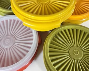 Vintage Tupperware Servalier Bowl Set 5 Pastel Retro Kitchen