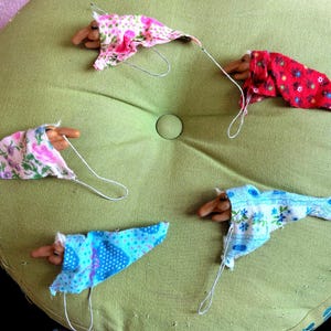 KITCHEN WITCH HEAD of your choice 2 inch plastic vintage face + scarf.