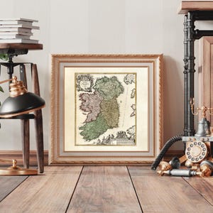 1715 - Mapa Vintage da Irlanda
