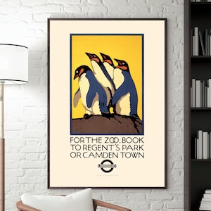 1920-Tourismus-Plakat, „Für den Zoo“, Londoner U-Bahn